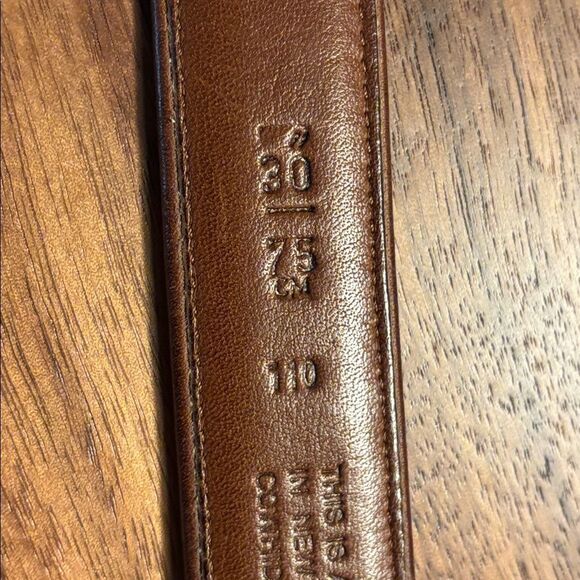 Vintage Coach Dark Brown Leather Belt with Gold Buckle 110 - 30 - Picture 5 of 9
